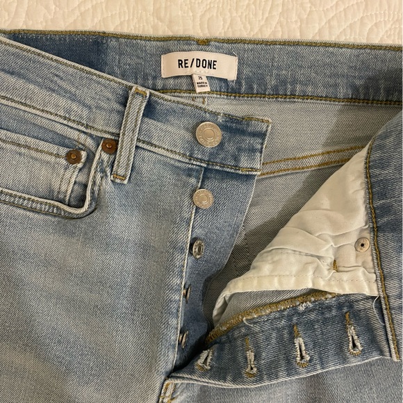 Re/done 70s Stove Pipe High Rise Jeans in River Fare - Picture 3 of 8